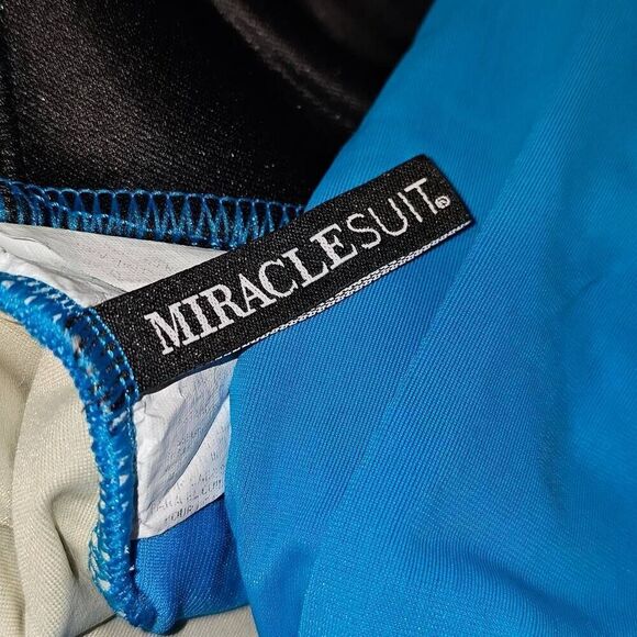 Miraclesuit Womens Blue One‎ Piece Swimsuit 14 Large - Picture 4 of 4